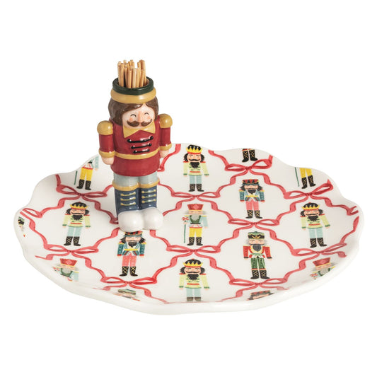 Nutcracker dish with Toothpick Holder