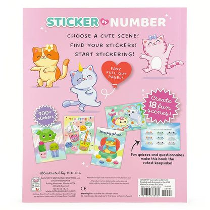 Cottage Door Press - Too Cute! Sticker by Number Activity Book