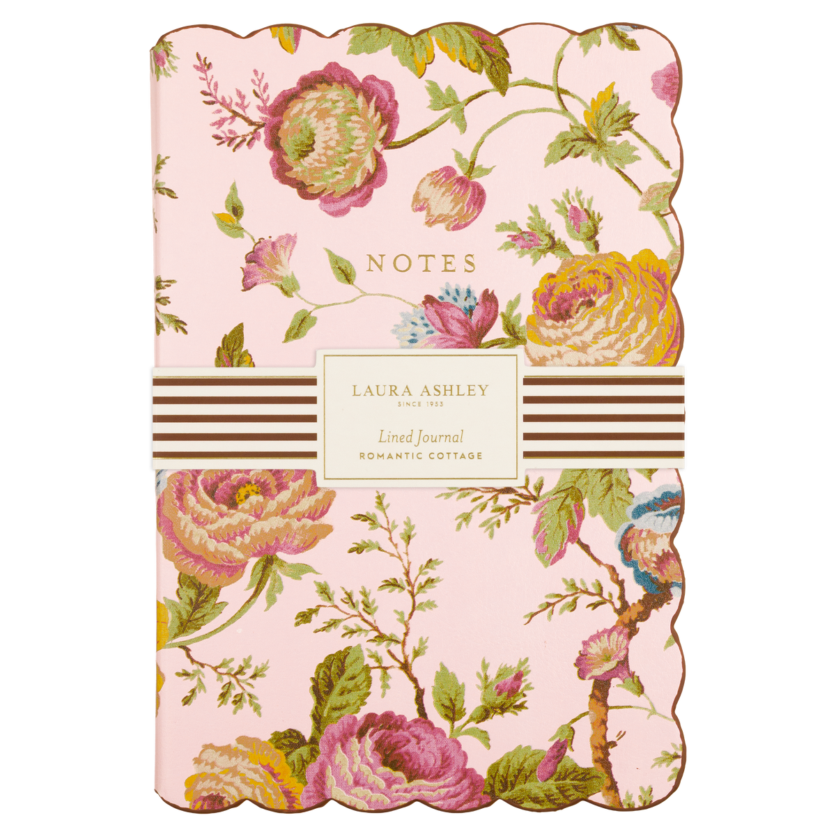 Laura Ashley Scallop Journal - Romantic Cottage Floral 6x8