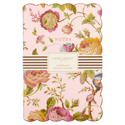 Laura Ashley Scallop Journal - Romantic Cottage Floral 6x8
