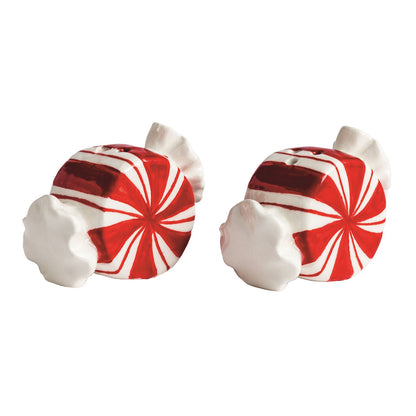 Peppermint Candy Salt and Pepper Shakers
