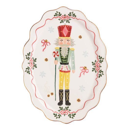 Nutcracker Platter, Oval with Scallop edge