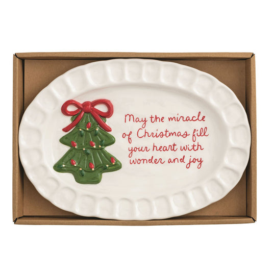 Sentiment Plate with Tree Detail