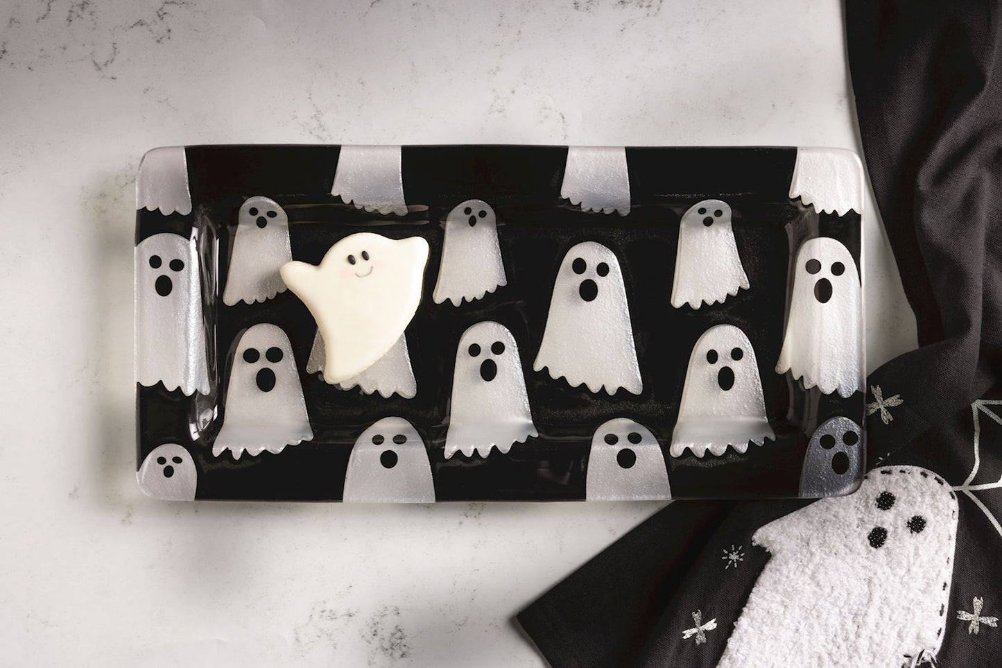 Spooky Glass Ghost Tray