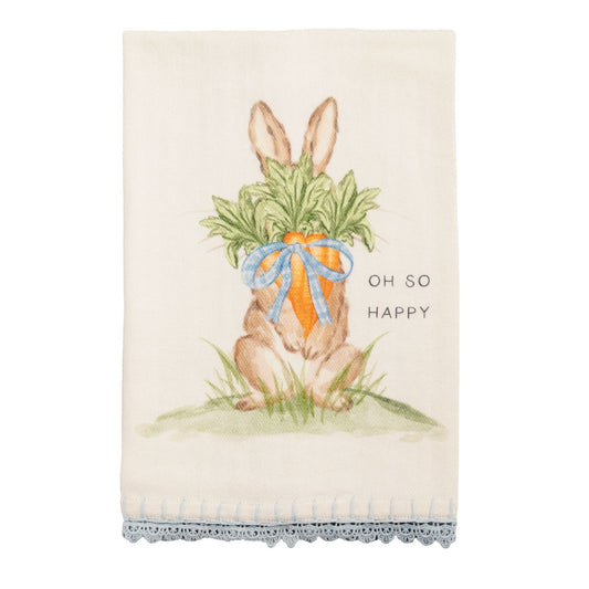 Oh So Happy Bunny Guest Towel