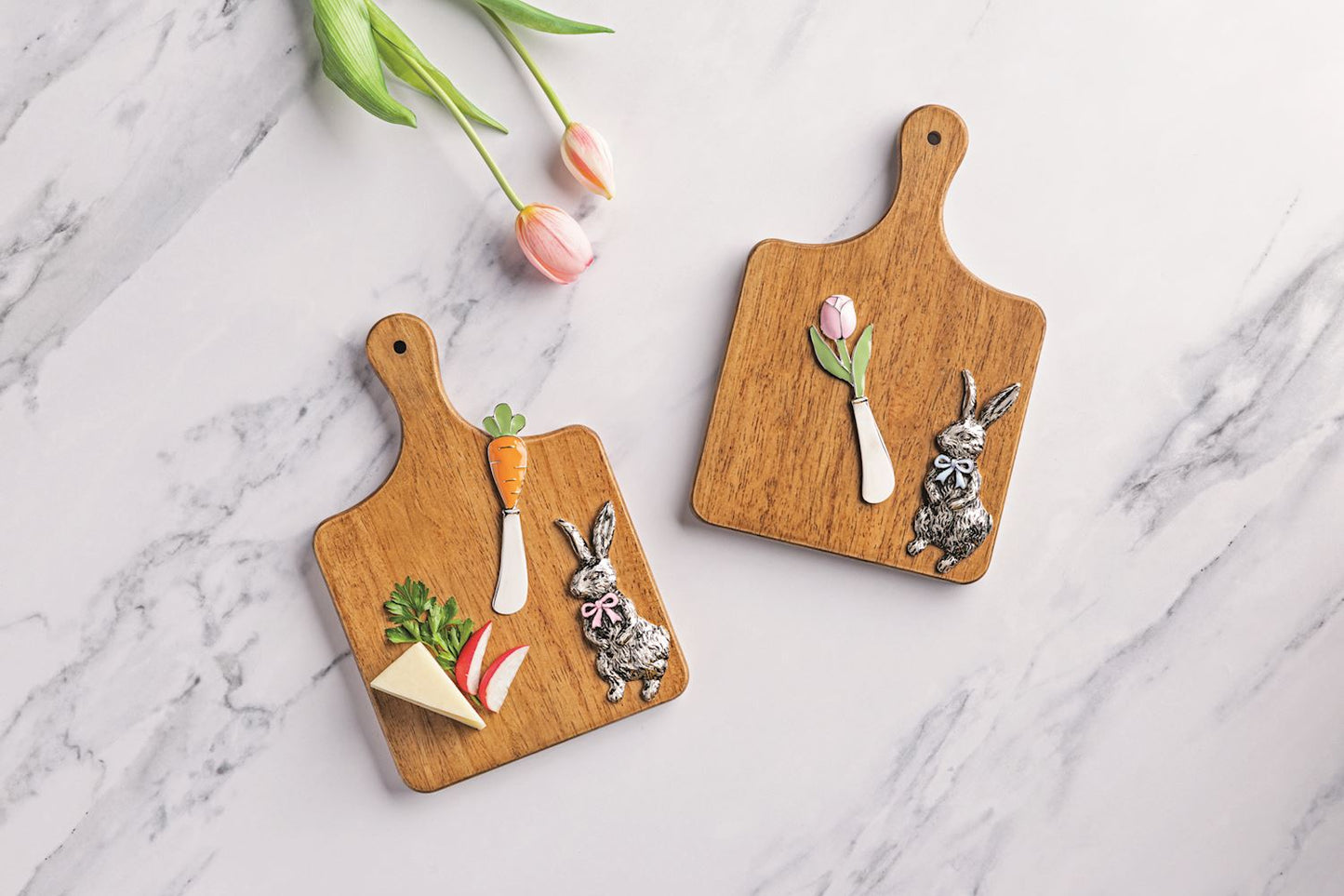 Bunny Wood Board Set with Spreaders