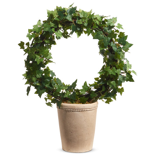 25" POTTED IVY RING TOPIARY