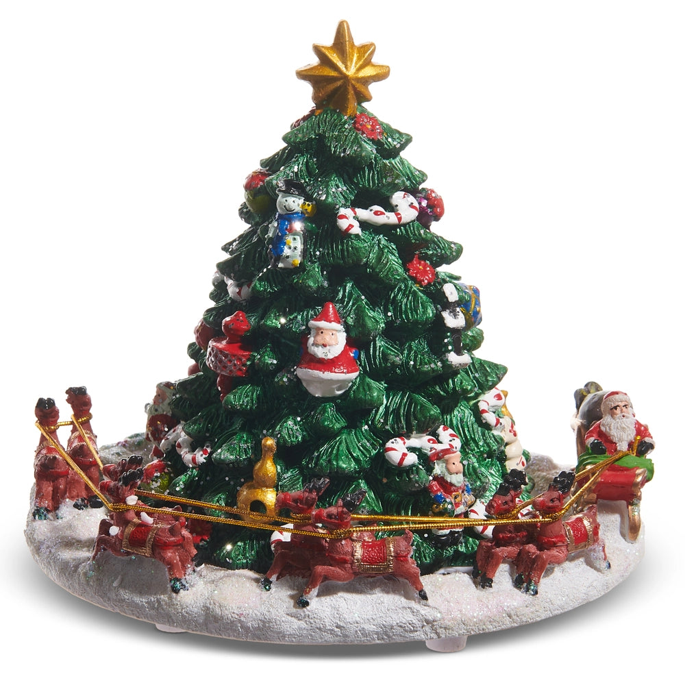 Aminated and Musical Santa and Tree