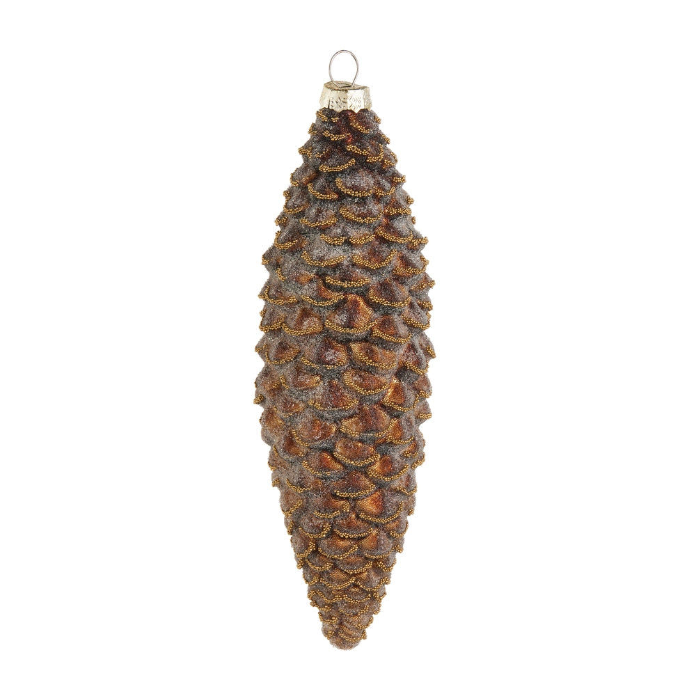 Beaded Glass Pinecone Ornament