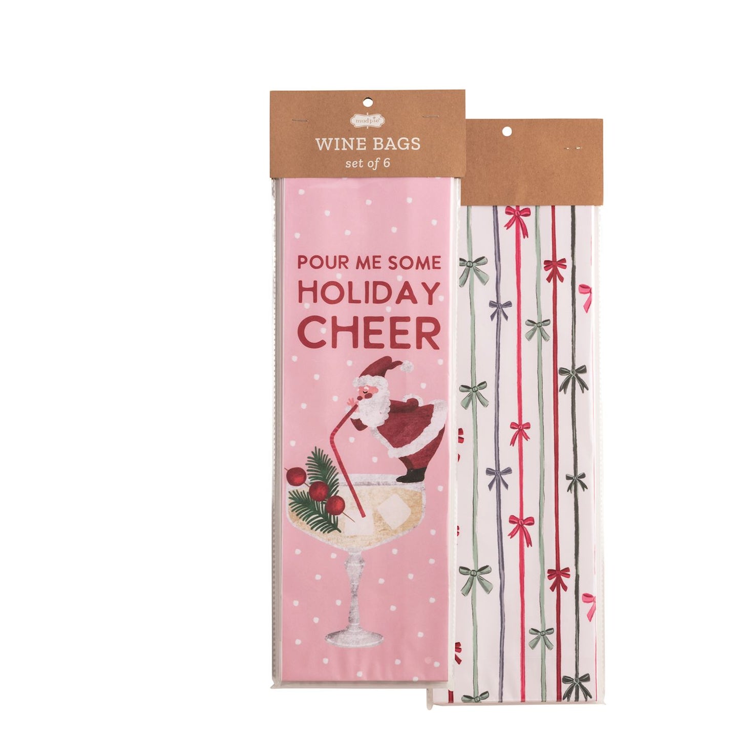 Christmas Themed Wine Bags
