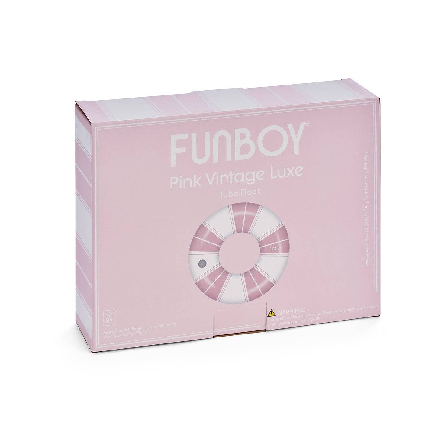 FUNBOY - Vintage Lux Tube Float - Pink, 44"