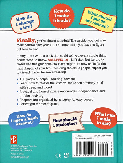 Peter Pauper Press - Adulting 101: Life Skills All Teens Should Know