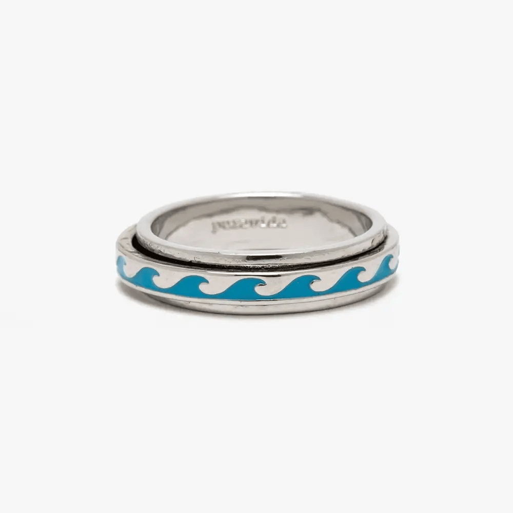 Enamel Wave Fidget Band Ring by Pura Vida