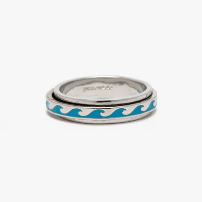 Enamel Wave Fidget Band Ring by Pura Vida