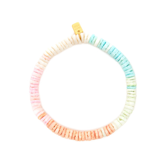 Pastel Puka Stretch Bracelet