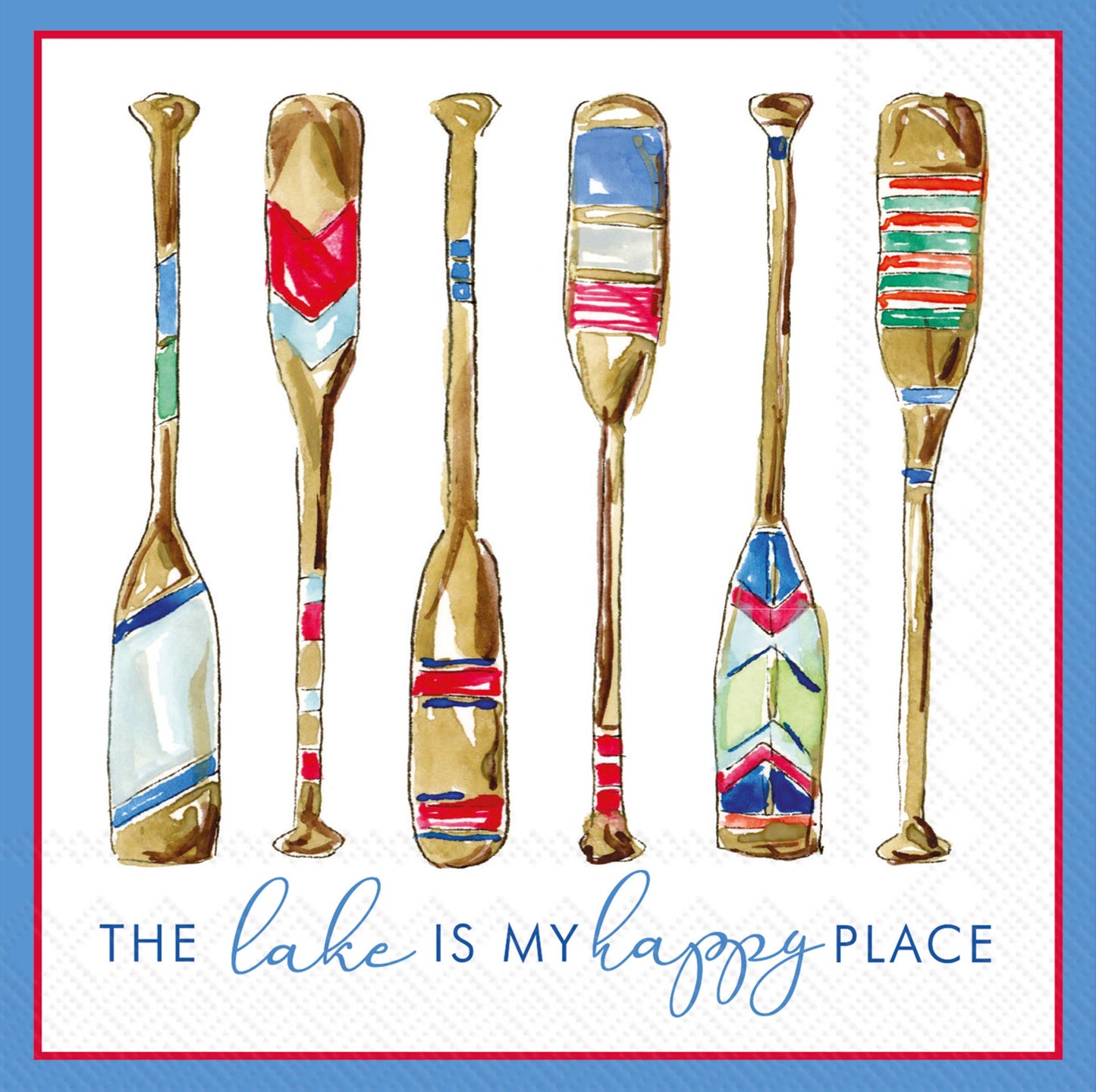 Lake is my Happy Place Cocktail Napkins