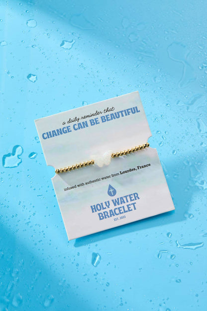 Holy Water Bracelet - HOLY WATER BUTTERFLY BRACELET: Crystal Pearl