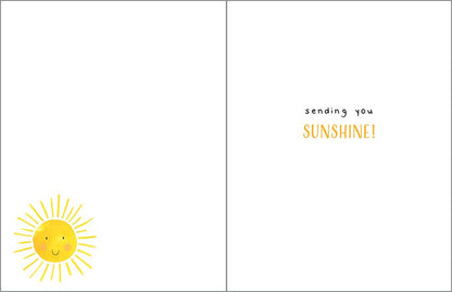 GINA B DESIGNS - Thinking of You Greeting Card - Smiling Sun