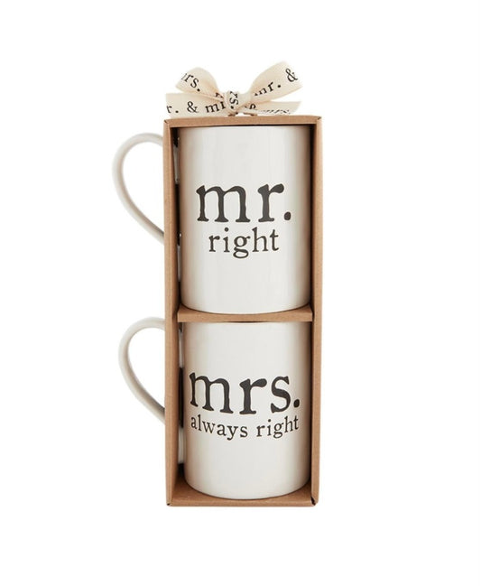 Mr. And Mrs. Right Coffee Mugs