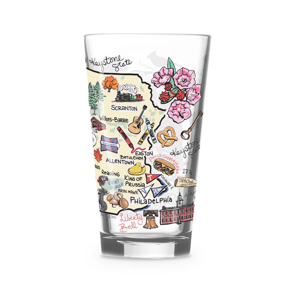 Pennsylvania 16oz Glass