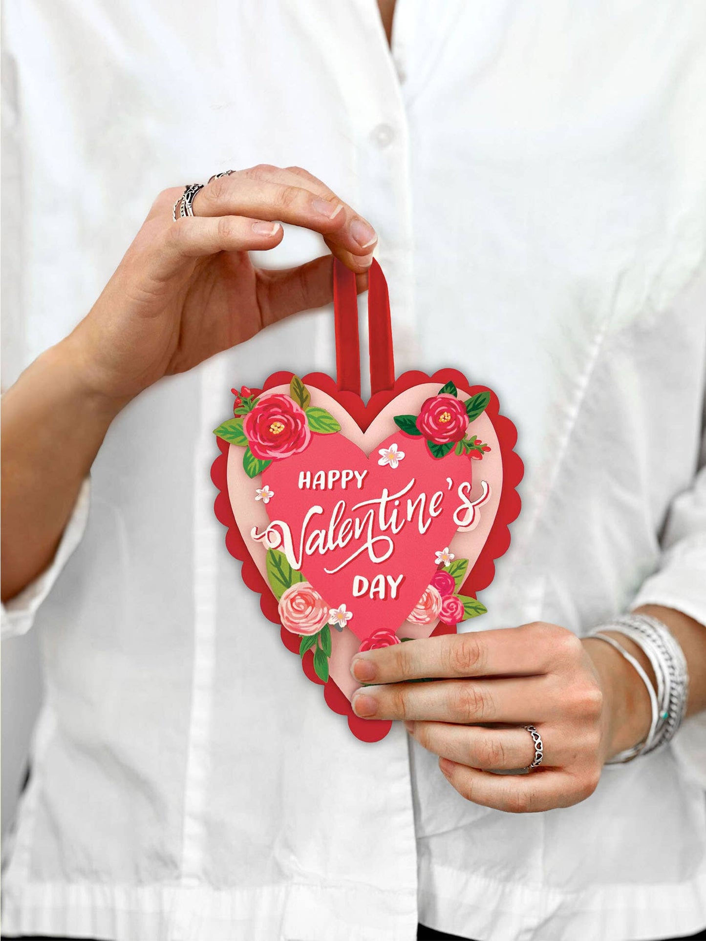 Mini Valentines Heart Card pop-up Greeting Card