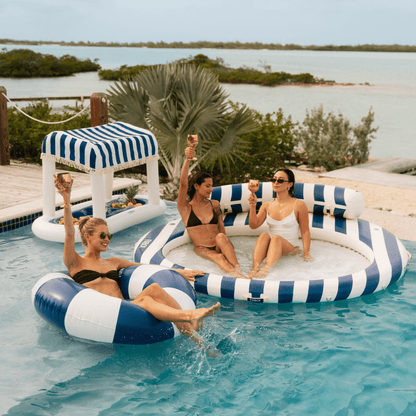 FUNBOY - Navy Vintage Stripe Tube Float