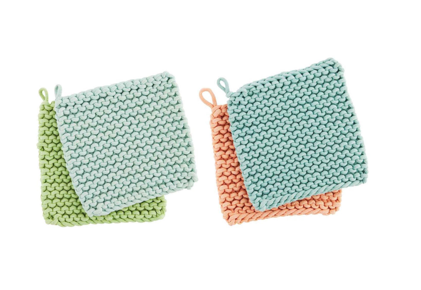 Pastel Green Crochet Potholder set