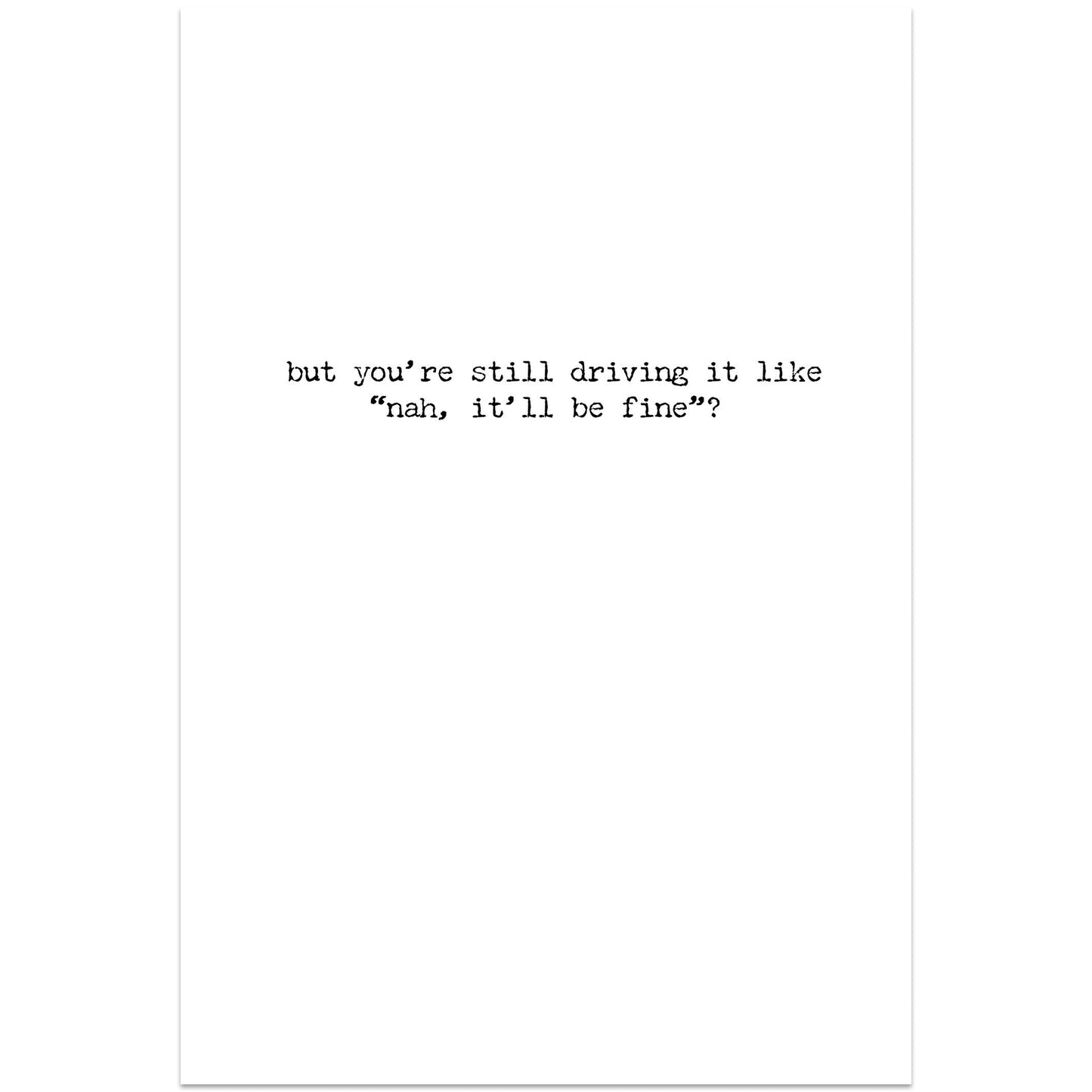 Check Engine Light..Trash Talk Cards