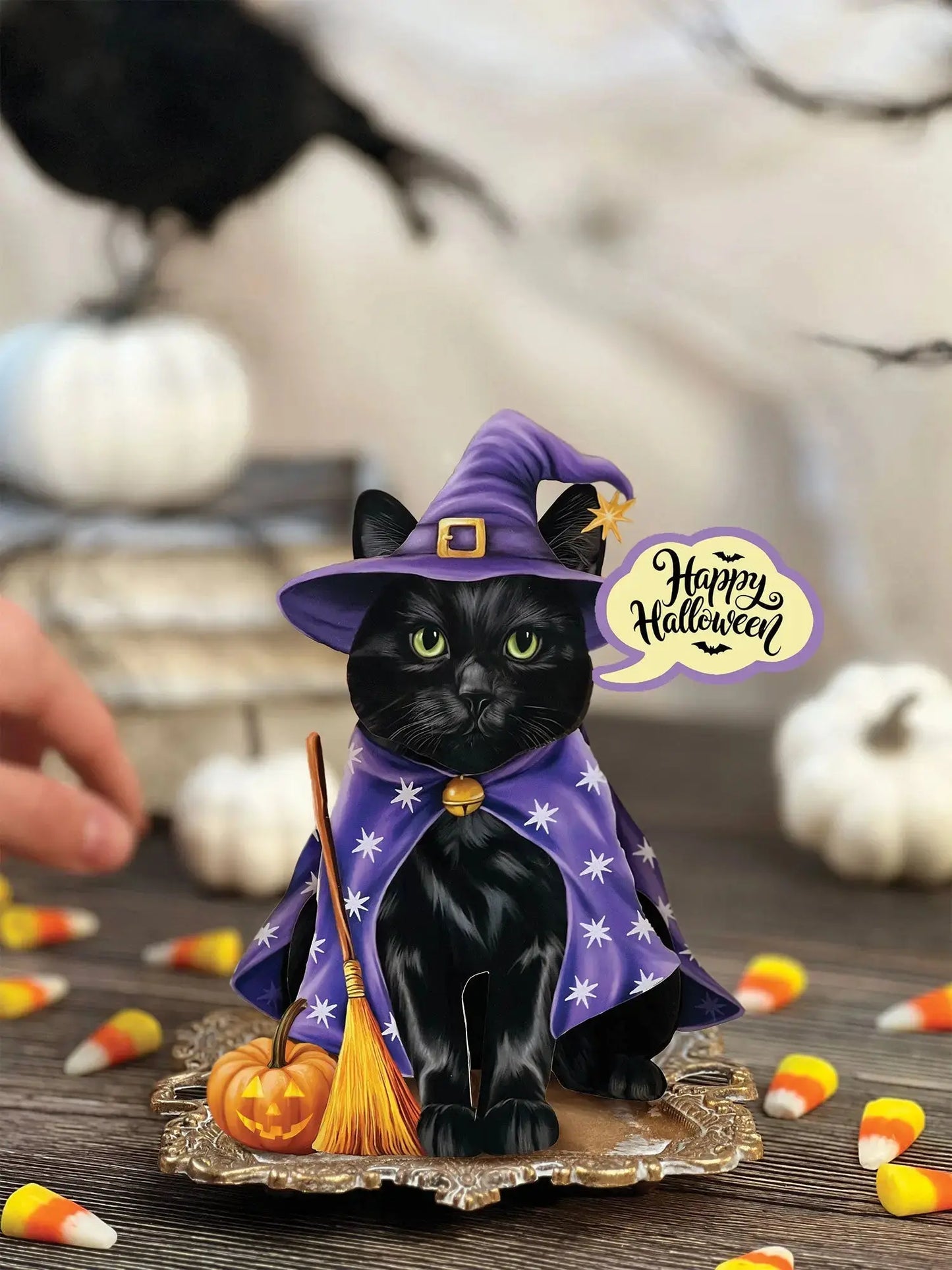 Mini Halloween Cat Pop-up Card