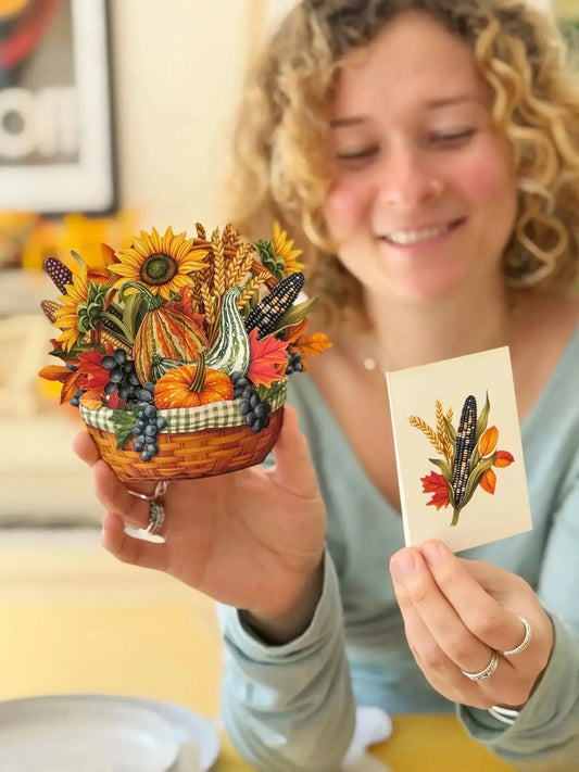 MIni Golden Harvest Pop-up Fall Basket Card