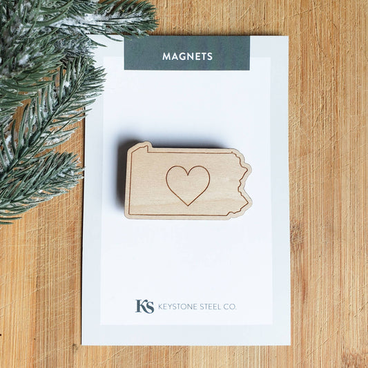 Keystone Steel Co. - Custom Your State- Heart in State Magnet Pack of 1