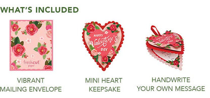 Mini Valentines Heart Card pop-up Greeting Card