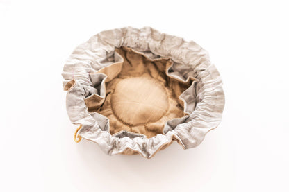 Travel Jewelry Bag Small- Taupe/Silver