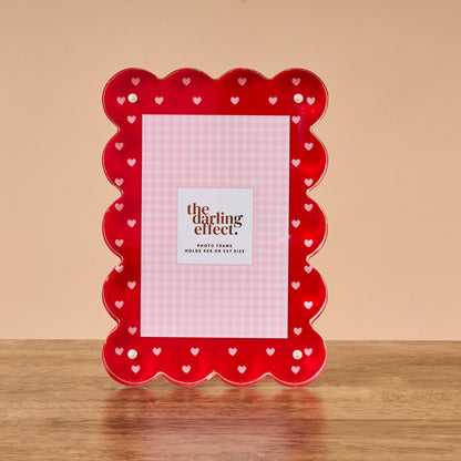 Scalloped Acrylic Frame-Valentine