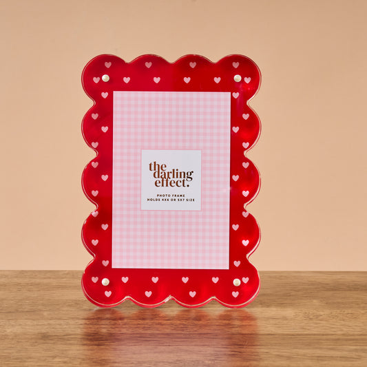 Scalloped Acrylic Frame-Valentine