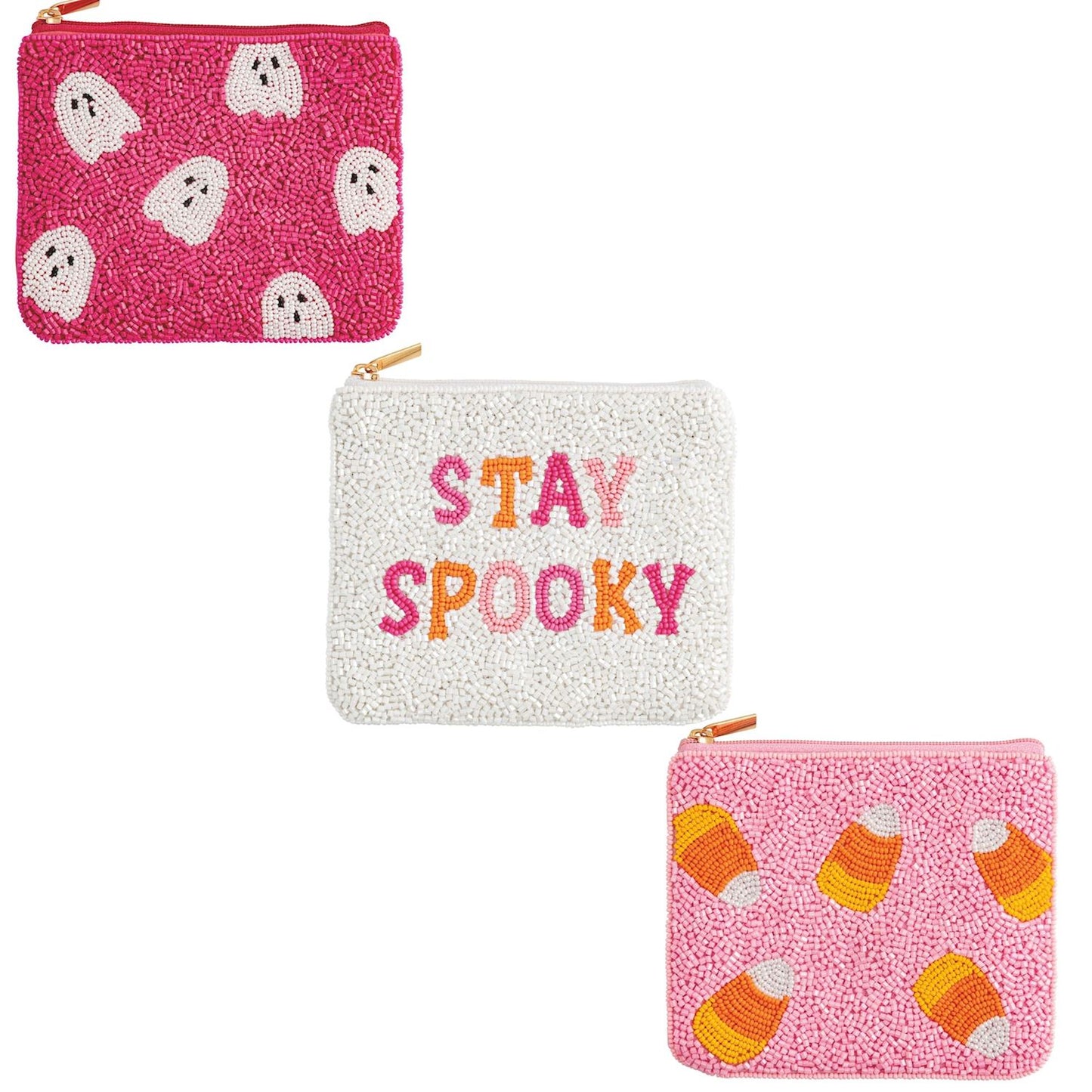 Halloween Beaded Coin Purse