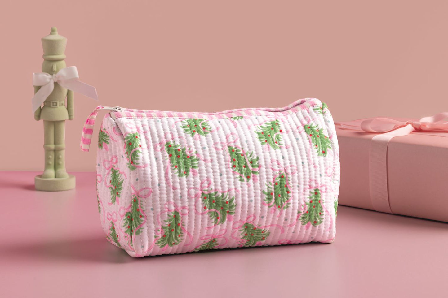Block Print Tree Quilted Case