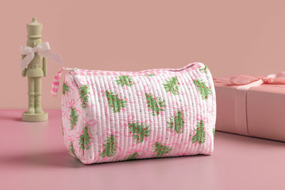 Block Print Tree Quilted Case
