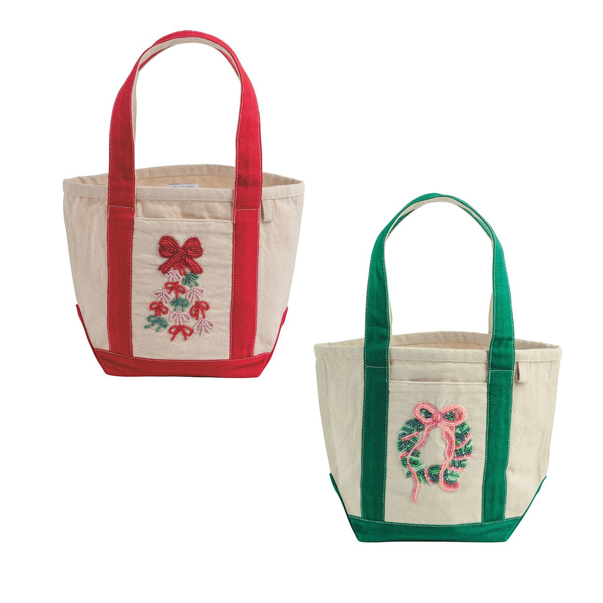 Mini Boat Tote Bag with beading