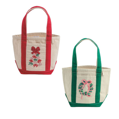 Mini Boat Tote Bag with beading