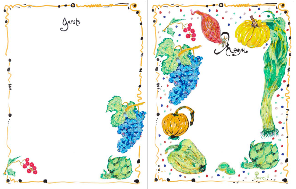 Menus: A Book for Your Meals and Memories : Jacques Pépin