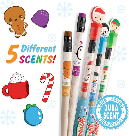 Scentco, Inc - Holiday Smencils Cylinder - Scented Pencils - 50 Count