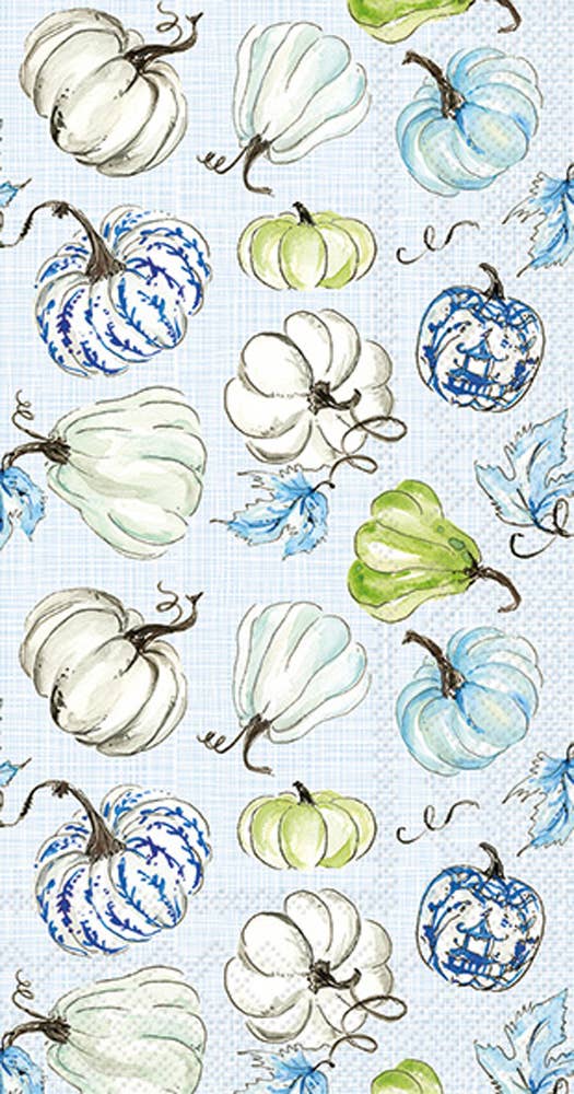 Boston International - Paper Guest Towels 16 Ct Chinoiserie Stacked Pumpkins Fall