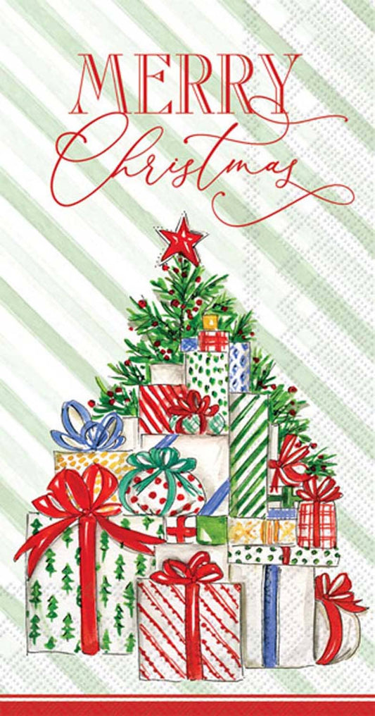 Boston International - Paper Guest Towels 16 count Christmas Presents Tree