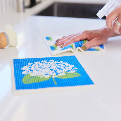 HYDRANGEA blu Cloths Reusable Sponge-Cloth, Set of 2