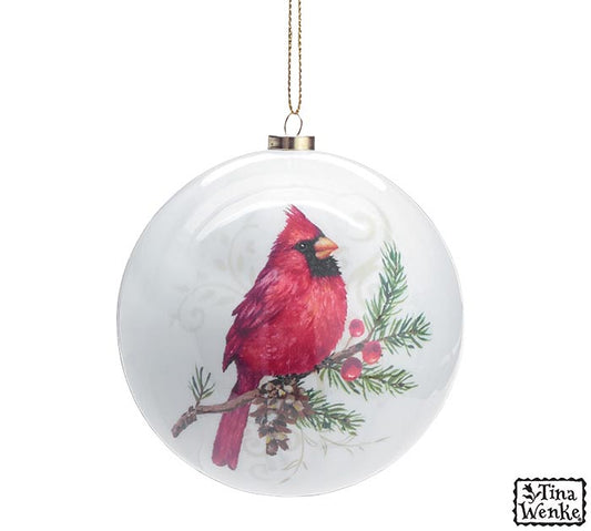 Cardinal Paper Mache Ornament