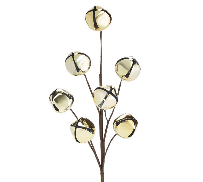 PICK/SPRAY 7 GOLD JINGLE BELLS