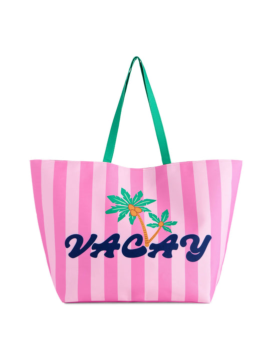 "VACAY" CARRYALL TOTE,PINK