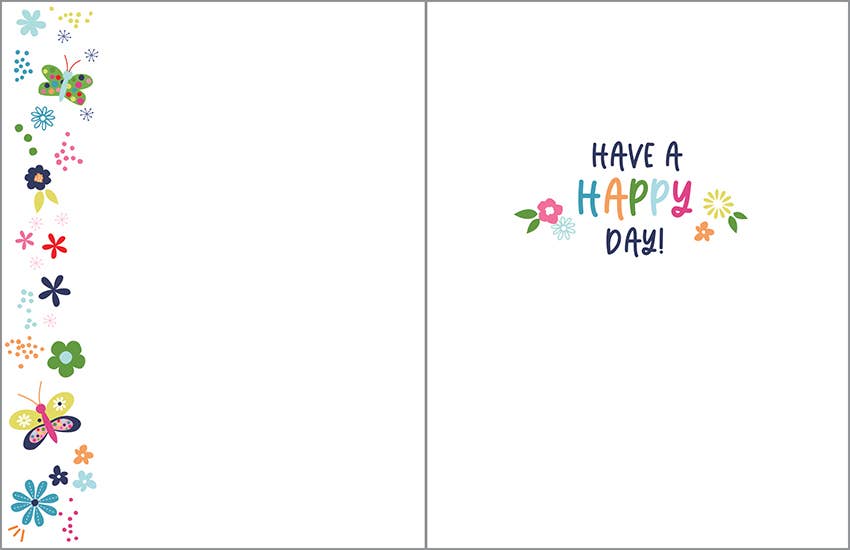 GINA B DESIGNS - Birthday Greeting Card - Sweet Flowers Birthday