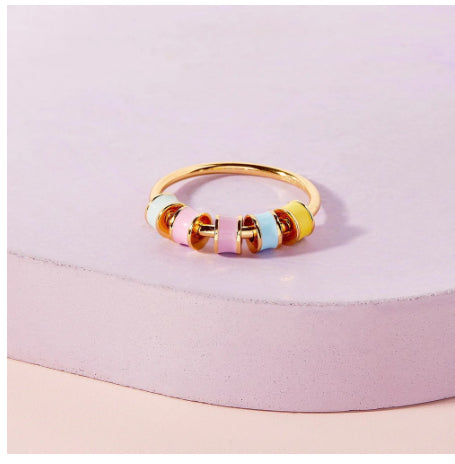 Pastel Enamel Bead Fidget Ring by Pura Vida